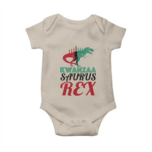 Kwanzaa Saurus Rex Kinara Candles Dinosaur T-rex African Heritage Holiday Baby Onesie