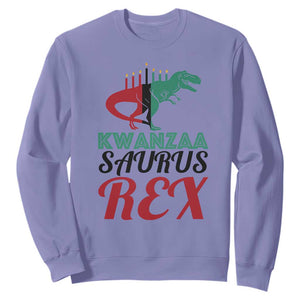 Kwanzaa Saurus Rex Kinara Candles Dinosaur T-rex African Heritage Holiday Sweatshirt