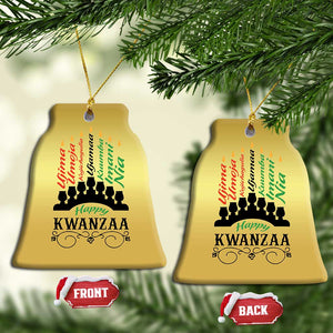 Happy Kwanzaa The 7 Principles African Nguzo Saba Kinara Candles African American Holiday Christmas Ornament