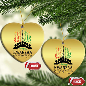 Happy Kwanzaa The 7 Principles African Nguzo Saba Kinara Candles African American Holiday Christmas Ornament