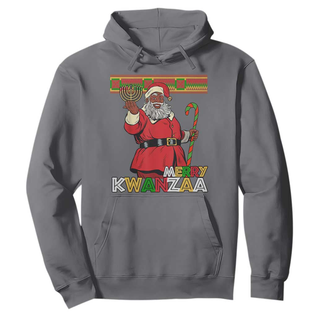 Funny Merry Kwanzaa Christmas Hoodie African American Holiday Black Santa Kinara Candles