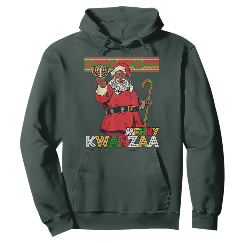 Funny Merry Kwanzaa Christmas Hoodie African American Holiday Black Santa Kinara Candles