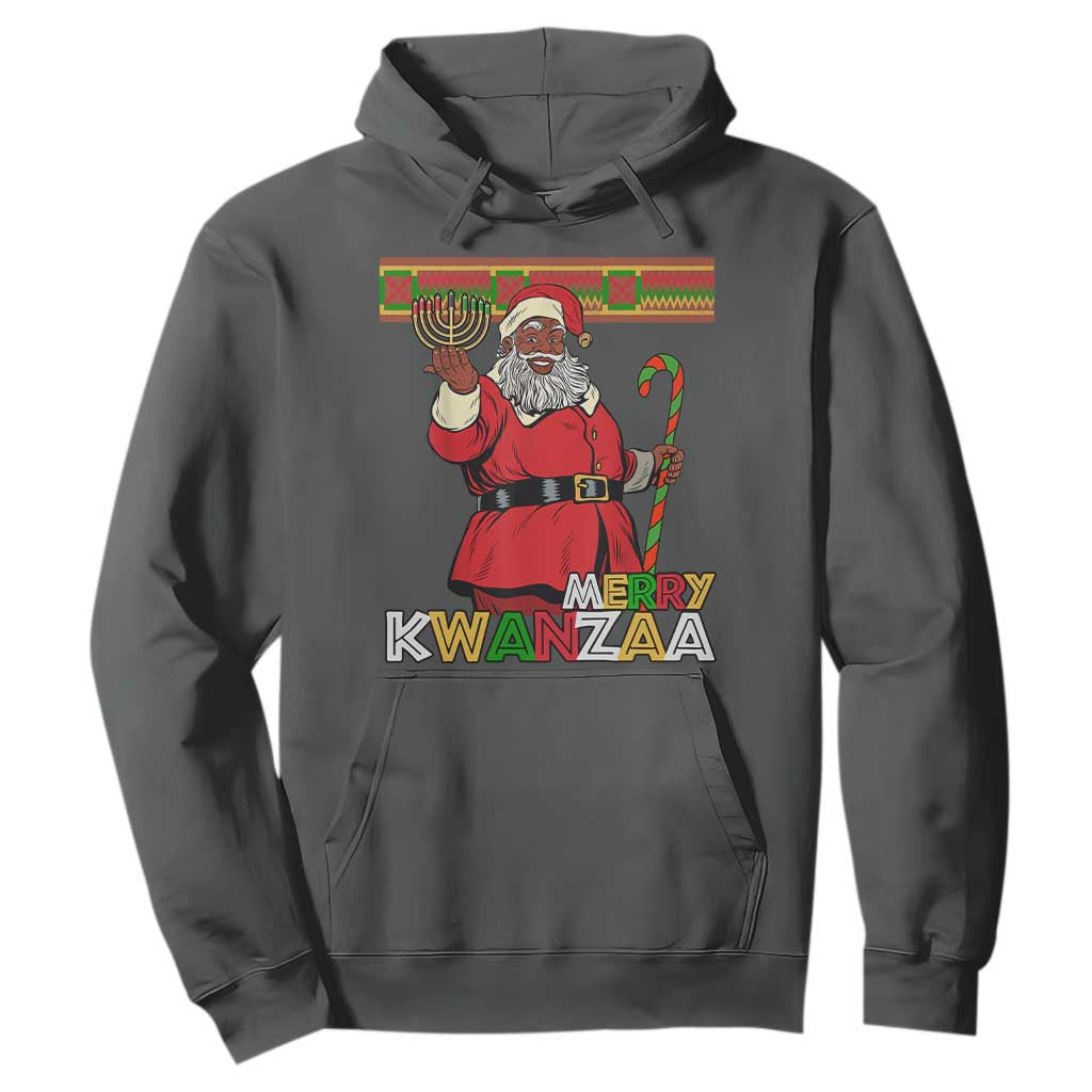 Funny Merry Kwanzaa Christmas Hoodie African American Holiday Black Santa Kinara Candles