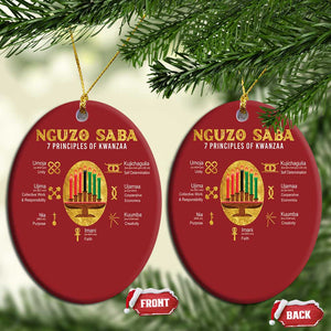 Nguzo Saba Symbols The 7 Principles Of Kwanzaa Kinara Candles African Holiday Christmas Ornament