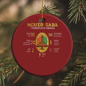 Nguzo Saba Symbols The 7 Principles Of Kwanzaa Kinara Candles African Holiday Christmas Ornament