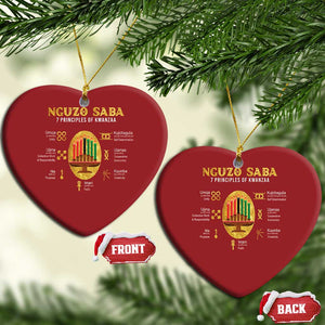 Nguzo Saba Symbols The 7 Principles Of Kwanzaa Kinara Candles African Holiday Christmas Ornament