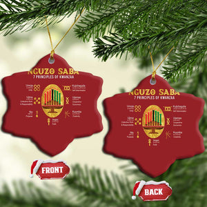 Nguzo Saba Symbols The 7 Principles Of Kwanzaa Kinara Candles African Holiday Christmas Ornament