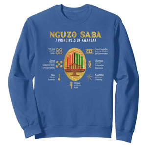 Nguzo Saba Symbols The 7 Principles Of Kwanzaa Kinara Candles African Holiday Sweatshirt