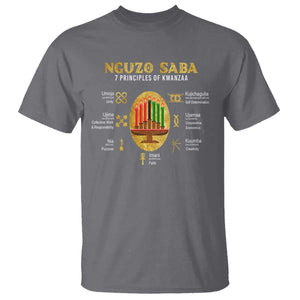 Nguzo Saba Symbols The 7 Principles Of Kwanzaa Kinara Candles African Holiday T Shirt