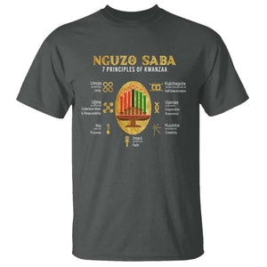 Nguzo Saba Symbols The 7 Principles Of Kwanzaa Kinara Candles African Holiday T Shirt