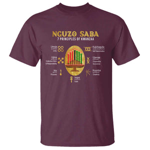 Nguzo Saba Symbols The 7 Principles Of Kwanzaa Kinara Candles African Holiday T Shirt