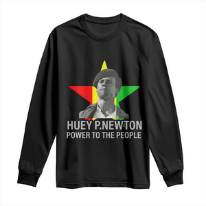 Huey P.Newton Power To The People Long Sleeve Shirt Black Panther Party Black History