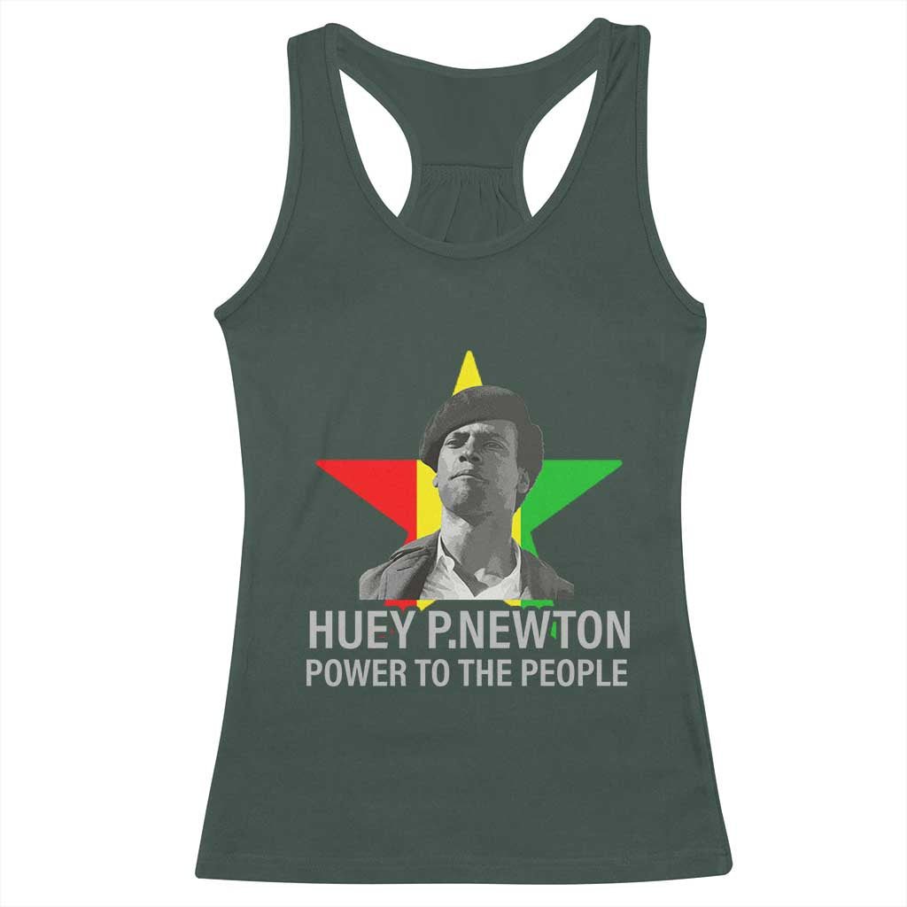 Huey P.Newton Power To The People Racerback Tank Top Black Panther Party Black History