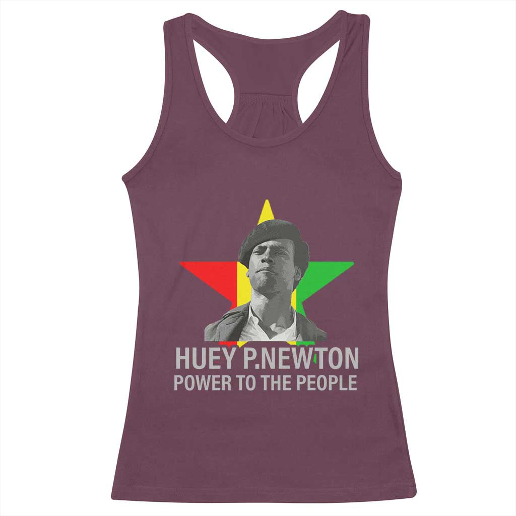 Huey P.Newton Power To The People Racerback Tank Top Black Panther Party Black History