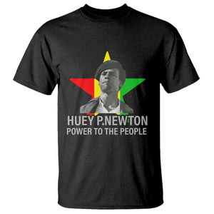 Huey P.Newton Power To The People T Shirt Black Panther Party Black History
