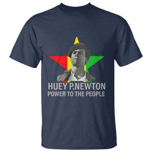 Huey P.Newton Power To The People T Shirt Black Panther Party Black History