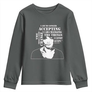 Angela Davis Youth Sweatshirt I Am No Longer Accepting The Things I Cannot Change Black History Month