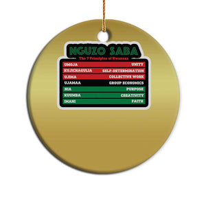 Nguzo Saba The 7 Principles Of Kwanzaa African American Christmas Ornament