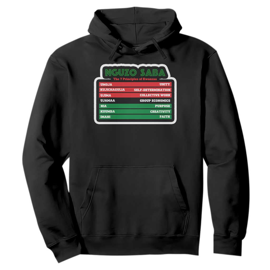 Nguzo Saba The 7 Principles Of Kwanzaa African American Hoodie