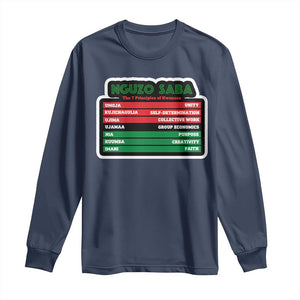 Nguzo Saba The 7 Principles Of Kwanzaa African American Long Sleeve Shirt