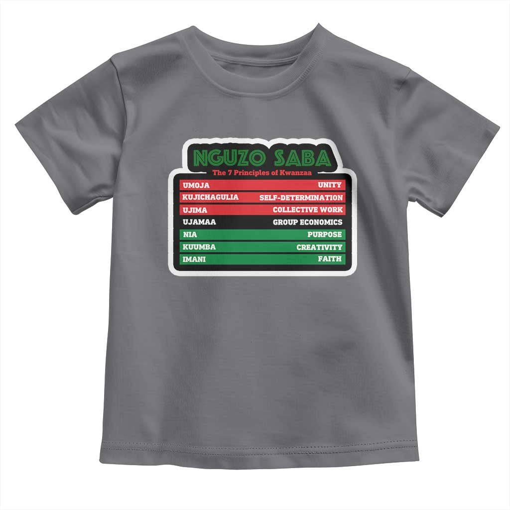 Nguzo Saba The 7 Principles Of Kwanzaa African American Toddler T Shirt