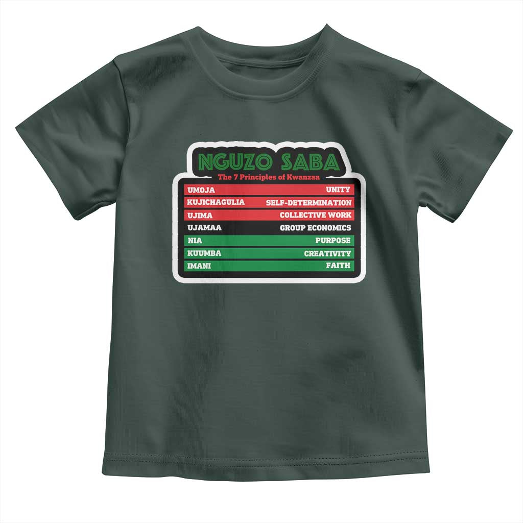 Nguzo Saba The 7 Principles Of Kwanzaa African American Toddler T Shirt
