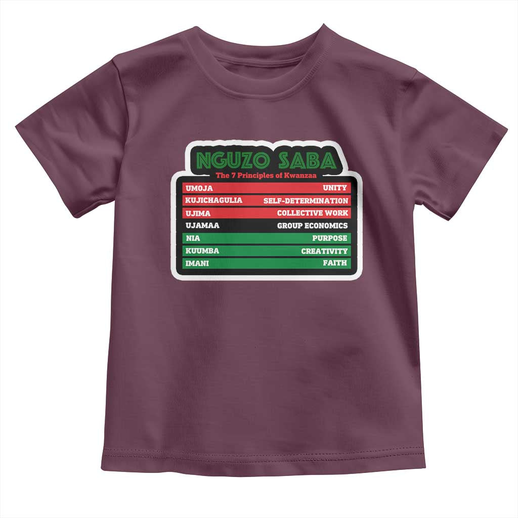Nguzo Saba The 7 Principles Of Kwanzaa African American Toddler T Shirt