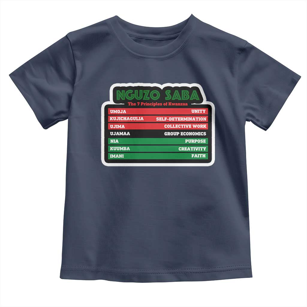 Nguzo Saba The 7 Principles Of Kwanzaa African American Toddler T Shirt