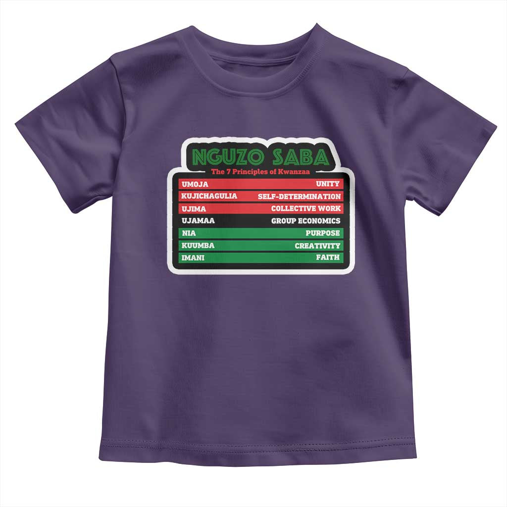 Nguzo Saba The 7 Principles Of Kwanzaa African American Toddler T Shirt