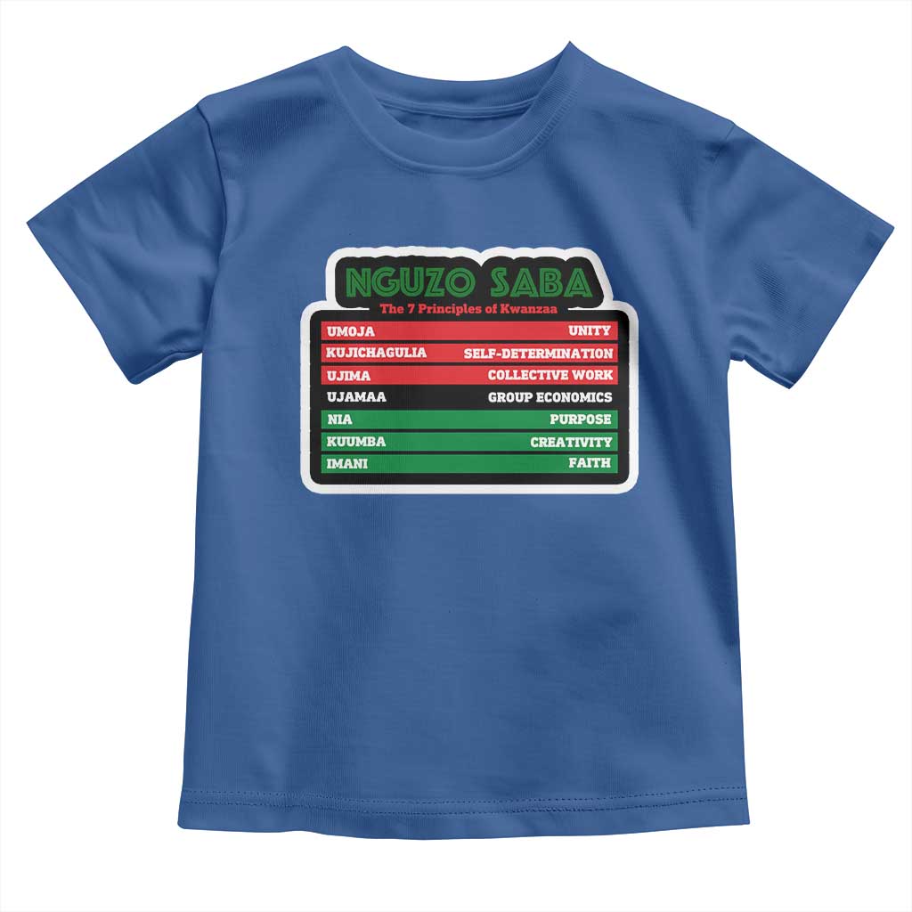 Nguzo Saba The 7 Principles Of Kwanzaa African American Toddler T Shirt
