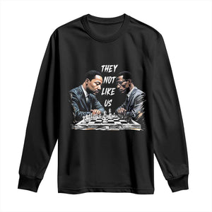 Martin Luther King Malcolm X Long Sleeve Shirt They Not Like Us Black Leaders