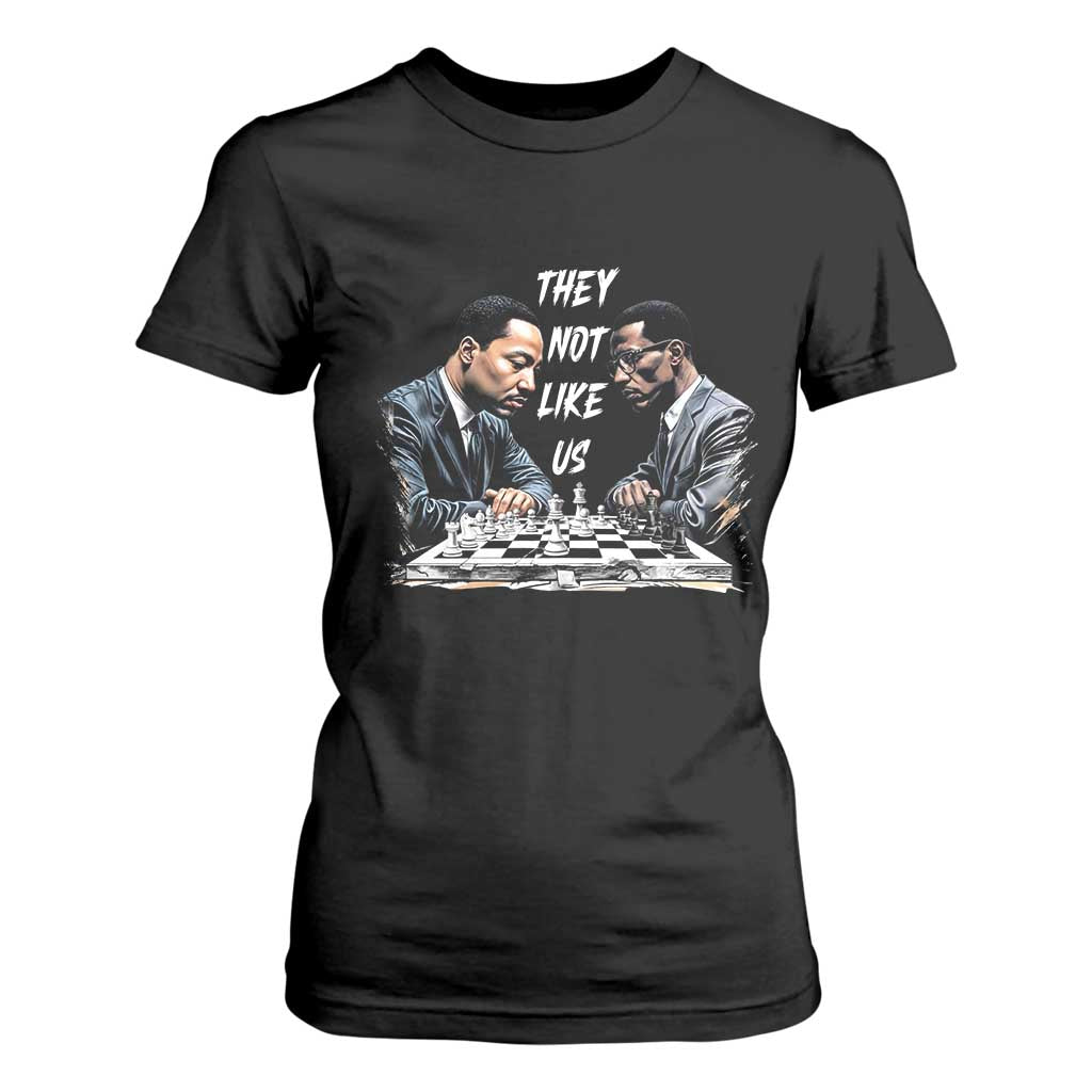 Martin Luther King Malcolm X T Shirt For Women They Not Like Us Black Leaders