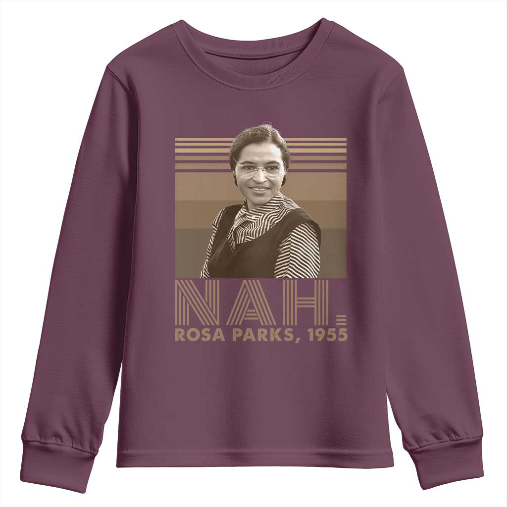 Rosa Parks Quote Youth Sweatshirt Nah 1955 Melanin Black History Month