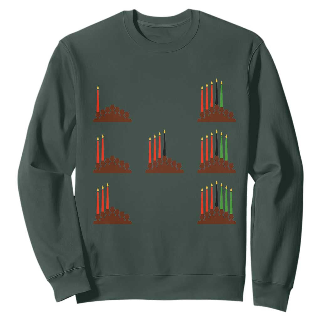 Kwanzaa Kinara Seven Candles African American Holiday Sweatshirt - African Pride