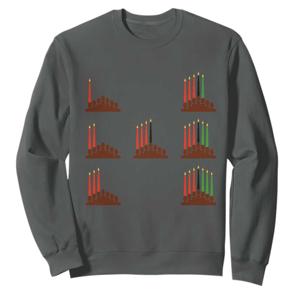 Kwanzaa Kinara Seven Candles African American Holiday Sweatshirt - African Pride