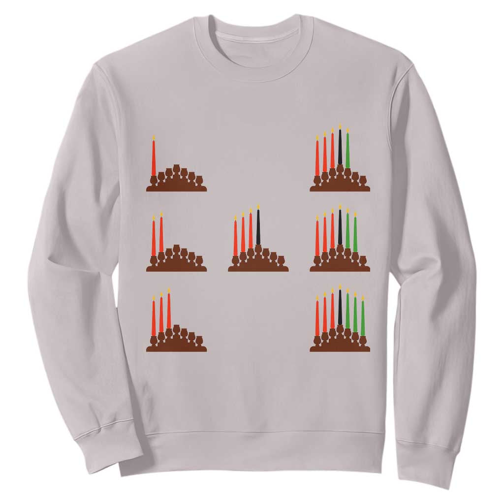 Kwanzaa Kinara Seven Candles African American Holiday Sweatshirt - African Pride