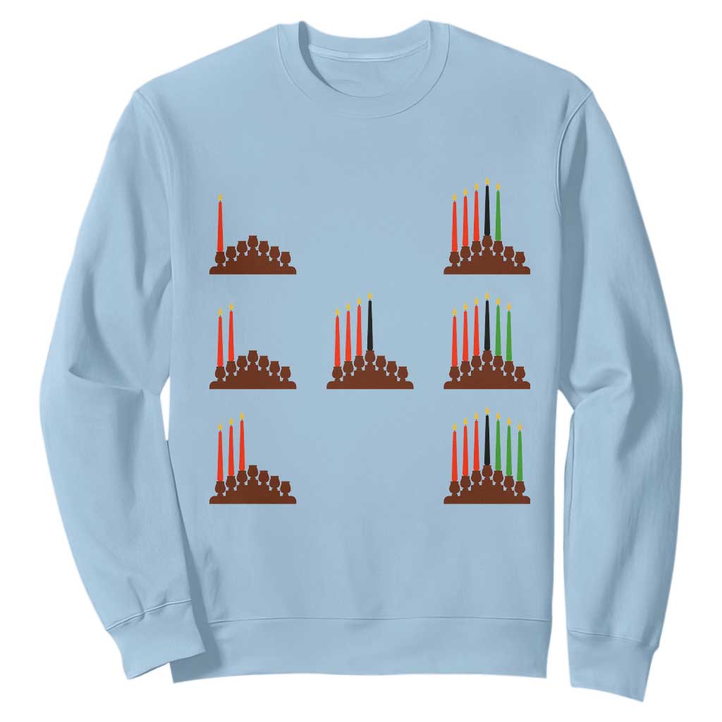 Kwanzaa Kinara Seven Candles African American Holiday Sweatshirt - African Pride