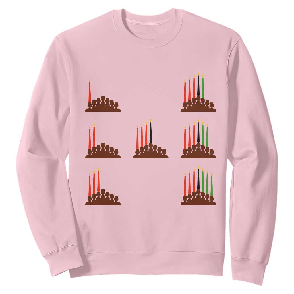 Kwanzaa Kinara Seven Candles African American Holiday Sweatshirt - African Pride