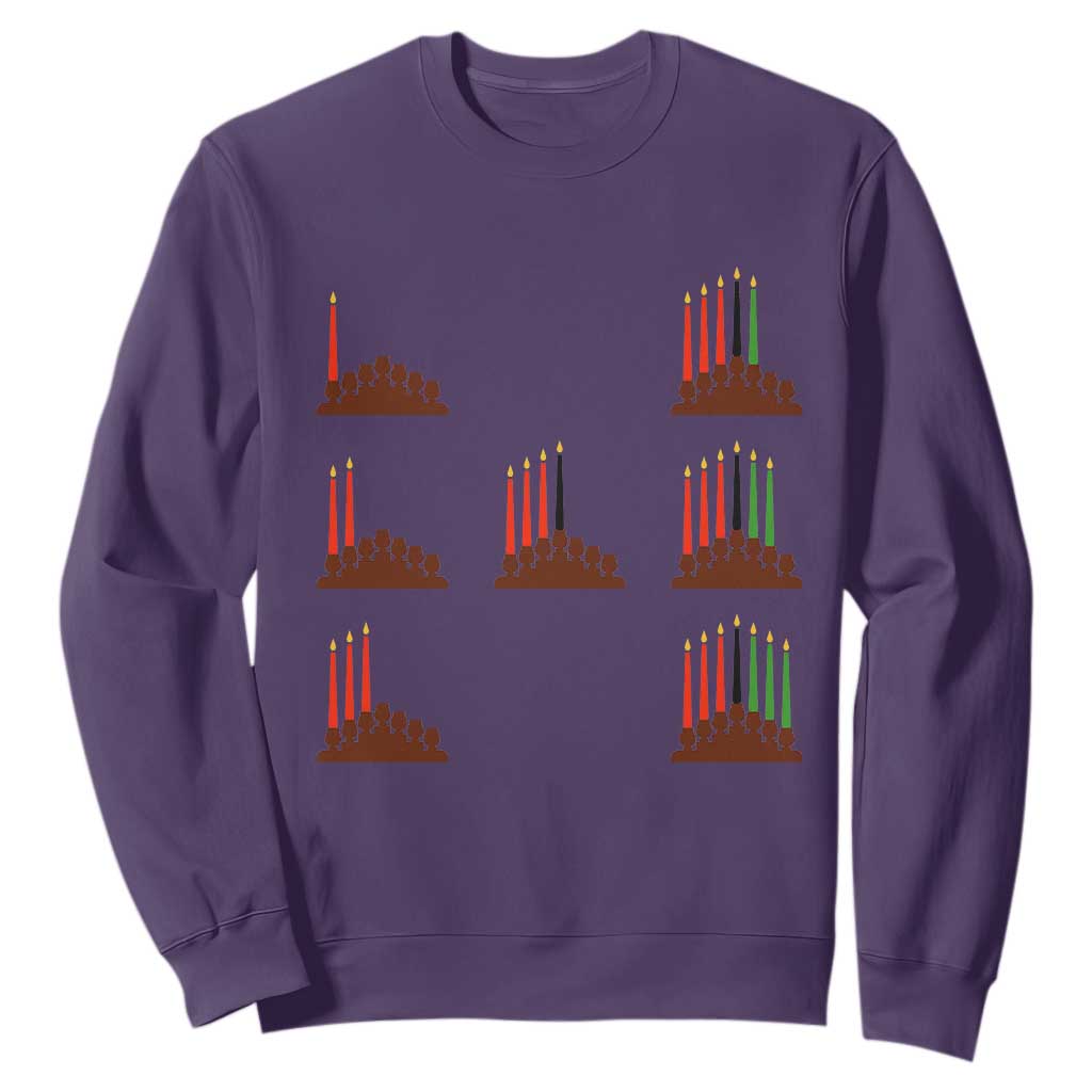 Kwanzaa Kinara Seven Candles African American Holiday Sweatshirt - African Pride