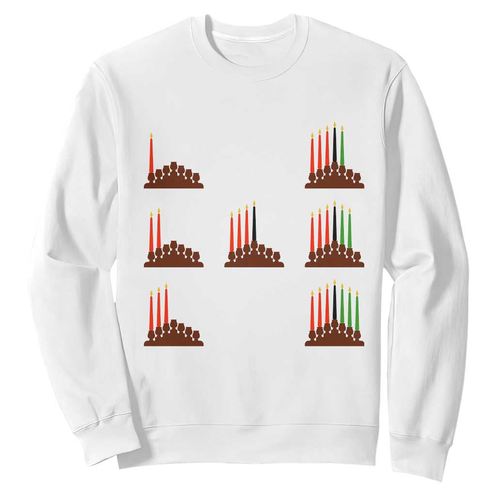 Kwanzaa Kinara Seven Candles African American Holiday Sweatshirt - African Pride