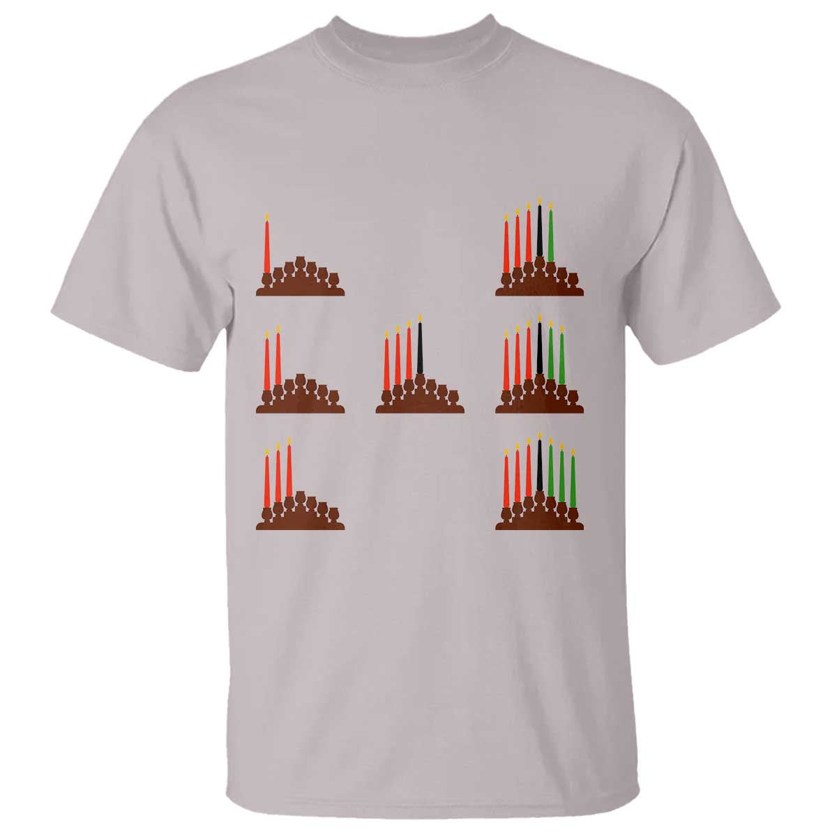 Kwanzaa Kinara Seven Candles African American Holiday T Shirt - African Pride