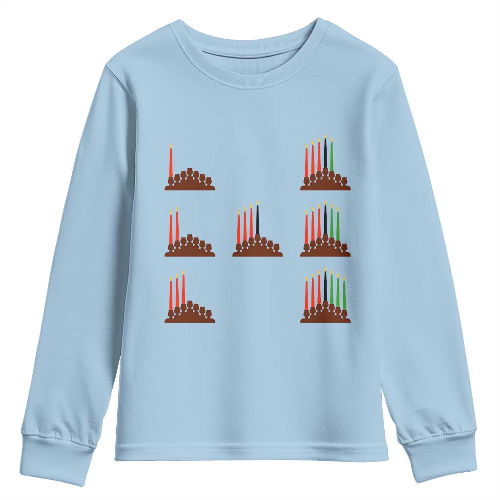 Kwanzaa Kinara Seven Candles African American Holiday Youth Sweatshirt - African Pride