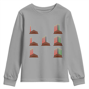 Kwanzaa Kinara Seven Candles African American Holiday Youth Sweatshirt - African Pride