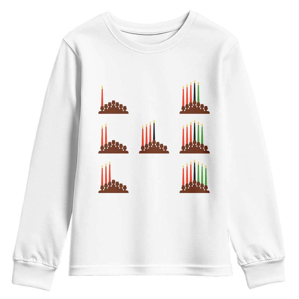 Kwanzaa Kinara Seven Candles African American Holiday Youth Sweatshirt - African Pride