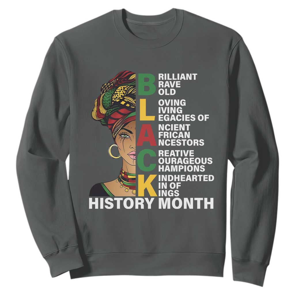 Black History Month Brilliant Brave Bold Sweatshirt African American Black Pride
