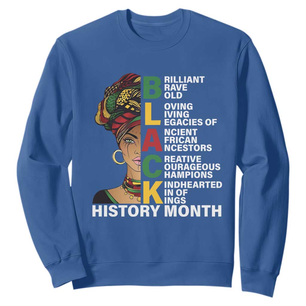 Black History Month Brilliant Brave Bold Sweatshirt African American Black Pride