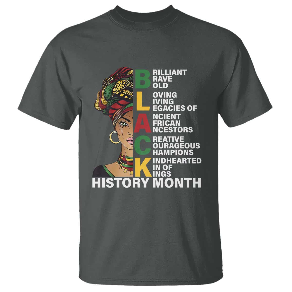 Black History Month Brilliant Brave Bold T Shirt African American Black Pride