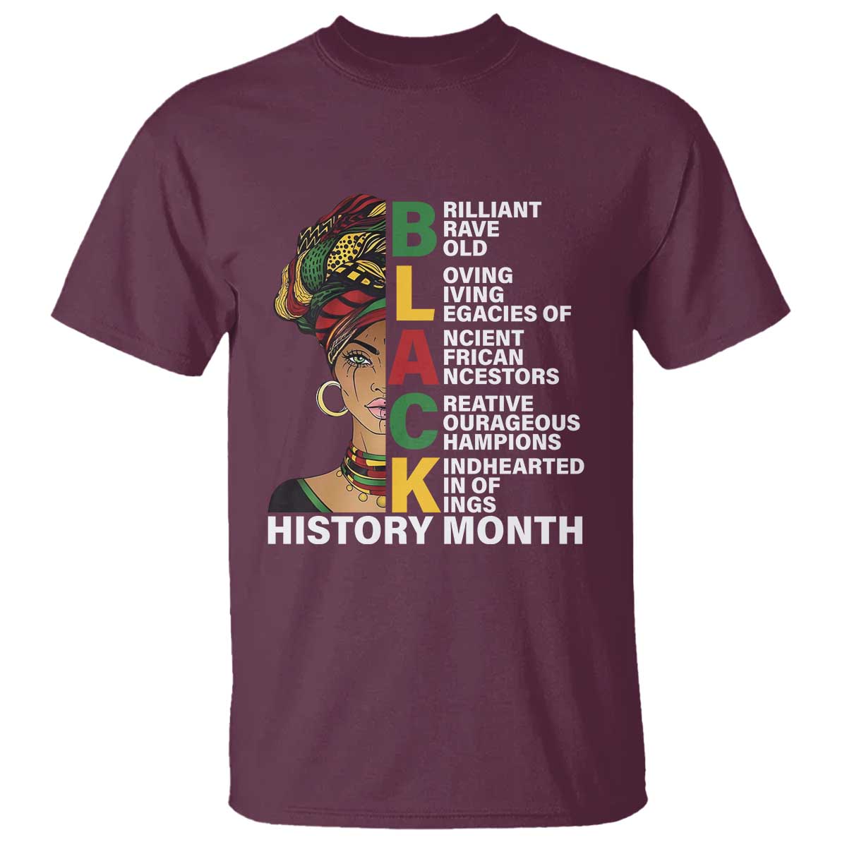 Black History Month Brilliant Brave Bold T Shirt African American Black Pride
