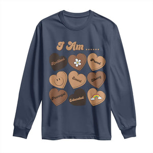 African American Proud Black History Long Sleeve Shirt Melanin Hearts