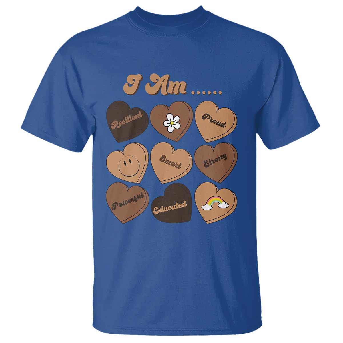 African American Proud Black History T Shirt Melanin Hearts